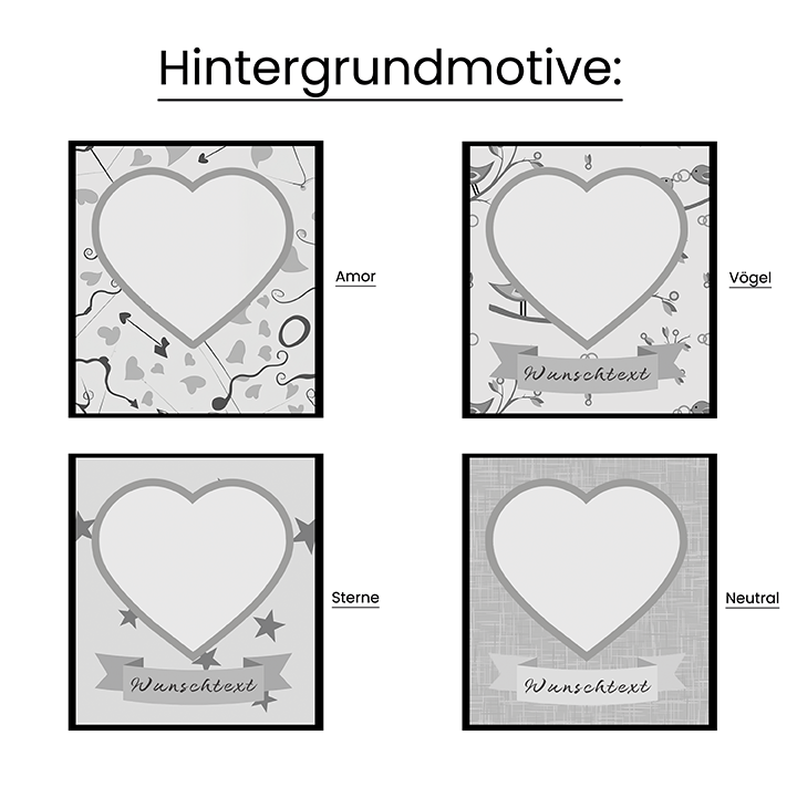 Lithografie-Tischlicht 3D mit Herz- und eigenem Bildmotiv